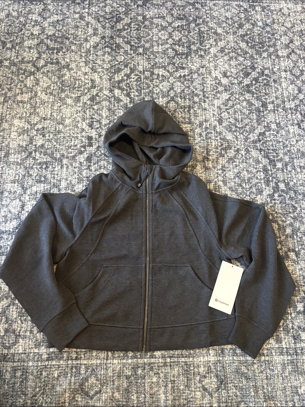 New Lululemon Women’s Scuba Oversized Full Zip Waffle Hoodie - XS/S - HTGR